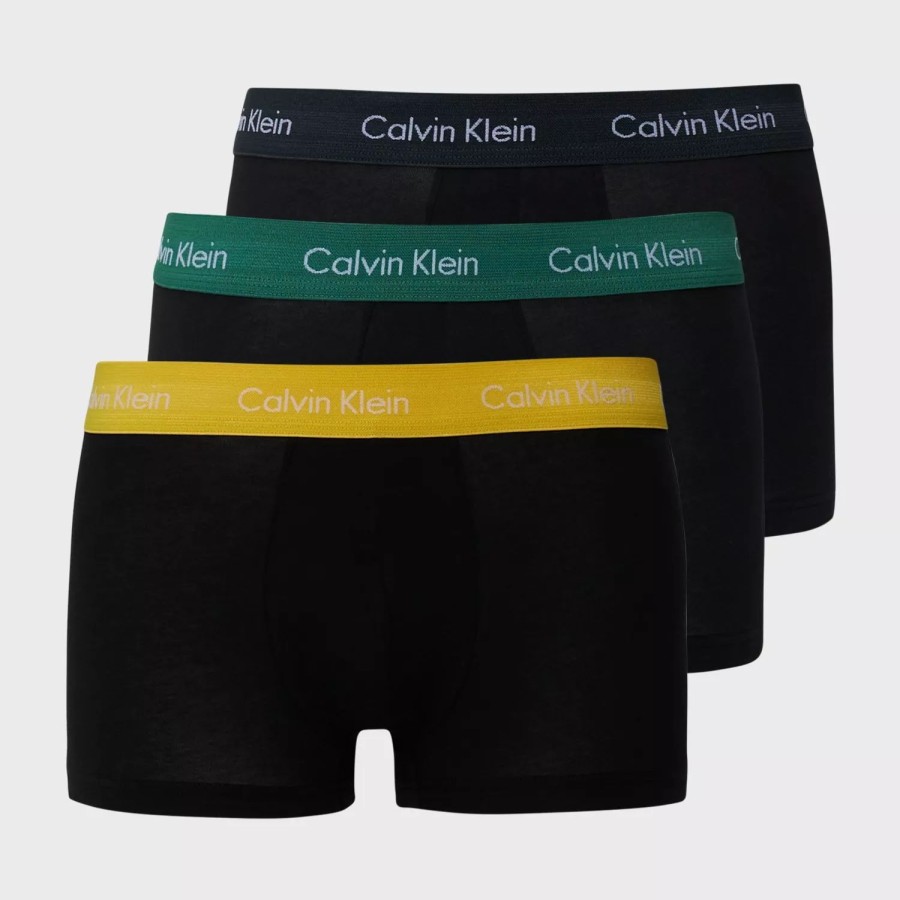 Toj Calvin Klein Underwear | Low Rise Trunk 3Pk B-Chrcl Hthr, Mrngsd Yw, Flg Grn Wb