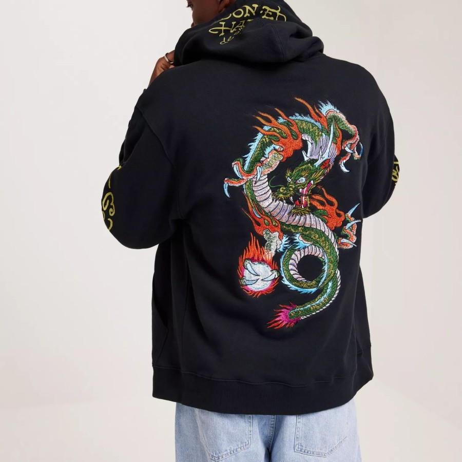 Toj Ed Hardy | Back-Drag Hooded Sweat Black