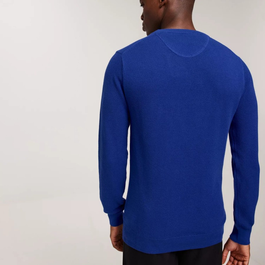 Toj Gant | Cotton Pique C-Neck Blue