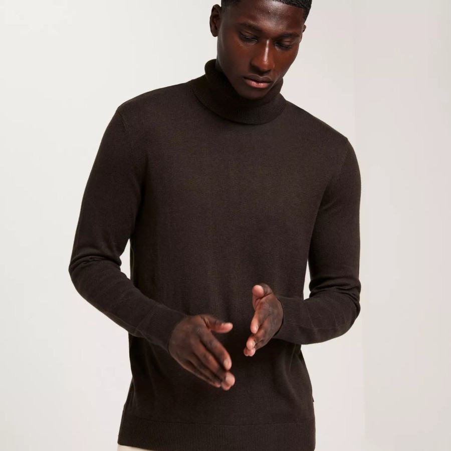 Toj Jack & Jones | Jjeemil Knit Roll Neck Noos Seal Brown