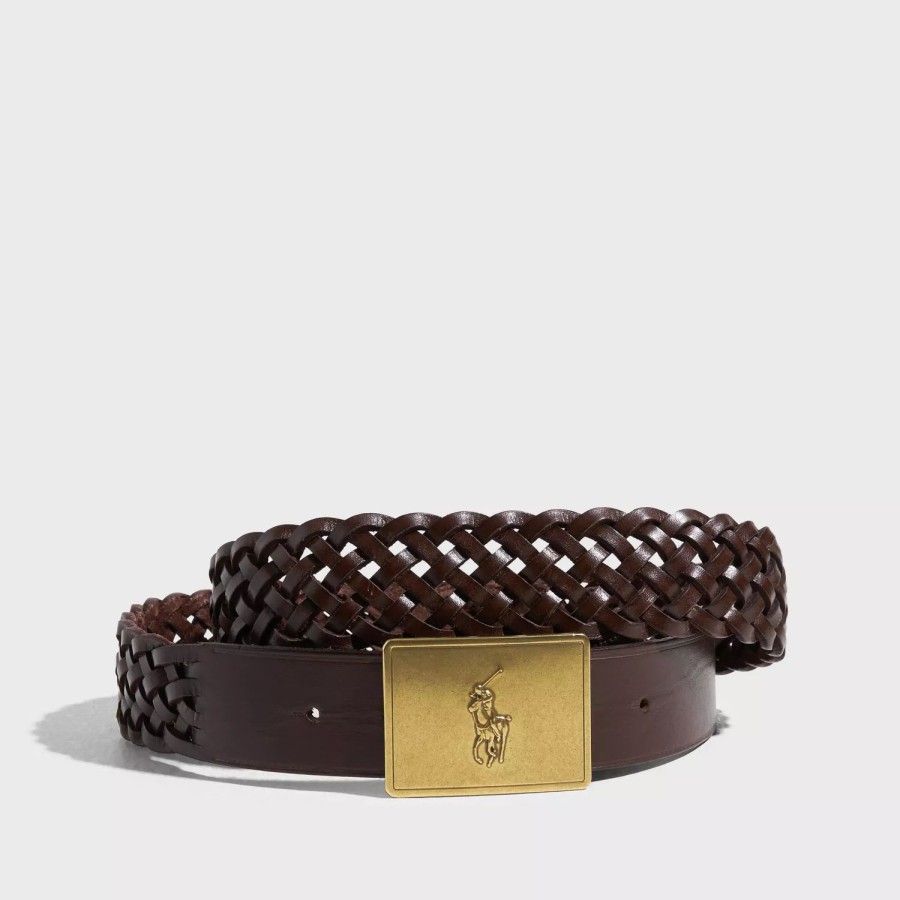 Accessories Polo Ralph Lauren | Pp Plaque-Belt-Medium Brown