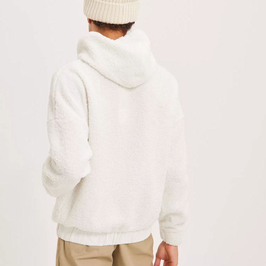 Toj Calvin Klein Jeans | Sherpa Mix Media Hoodie Ivory