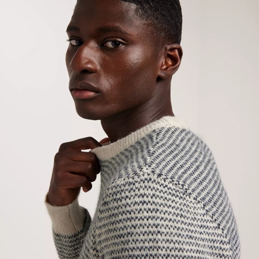 Toj Casual Friday | Cfkarl Jaquard Crew Neck Knit Ecru