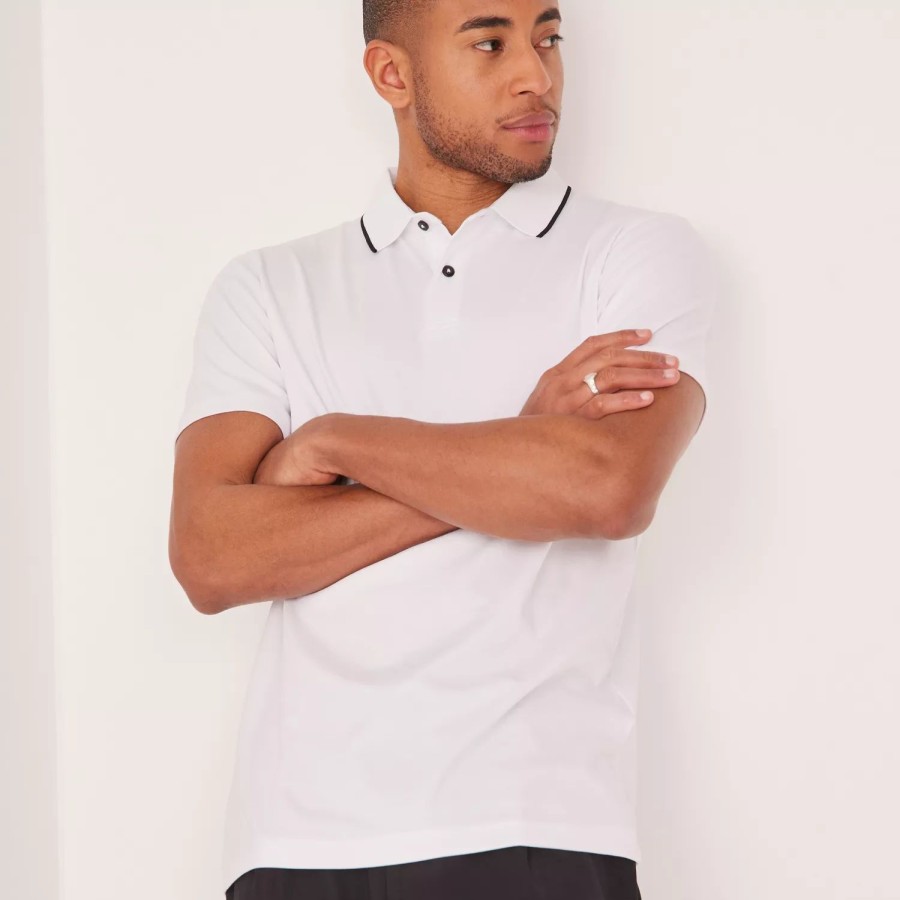 Toj Selected Homme | Slhleroy Coolmax Ss Polo Noos Bright White