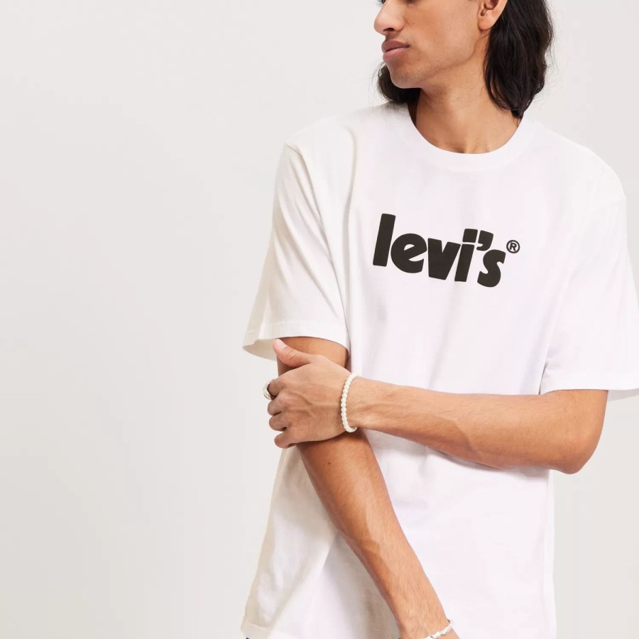 Toj Levi's | Ss Relaxed Fit Tee Poster Logo White