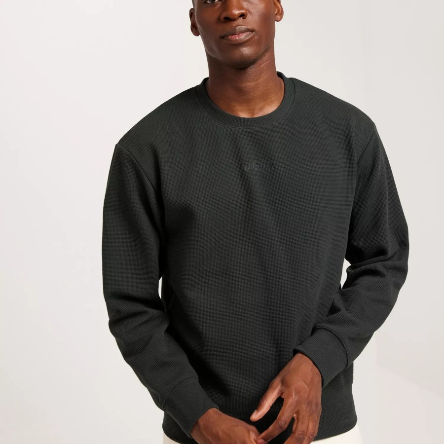 Toj Jack & Jones | Jprbladavid Structure Sweat Crew Ne Black Sand