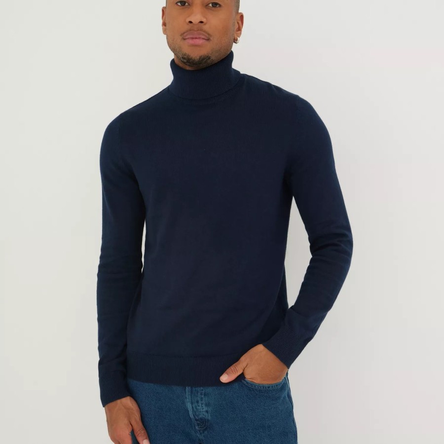 Toj Jack & Jones | Jjeemil Knit Roll Neck Noos Morkebla