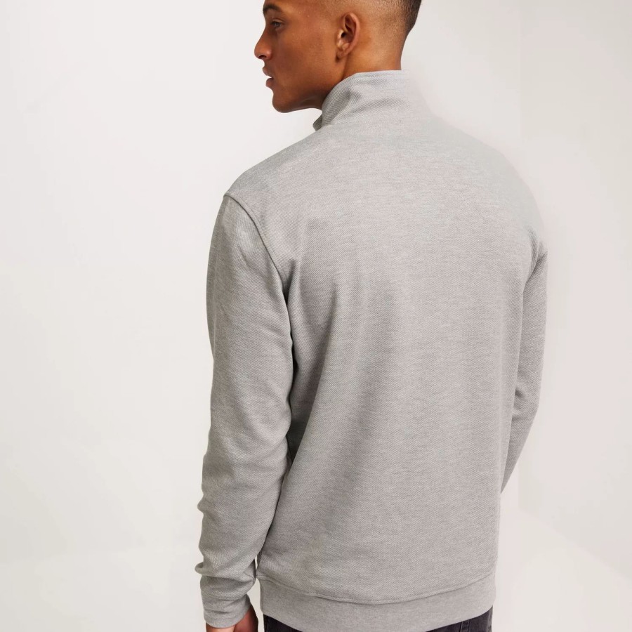 Toj Only & Sons | Onskodyl Reg 1/4 Zip Sweat Light Grey Melange