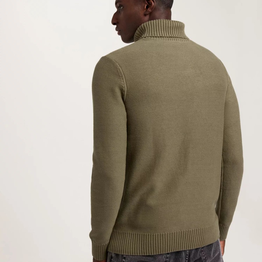 Toj Selected Homme | Slhaxel Ls Knit Roll Neck W Mermaid Melange