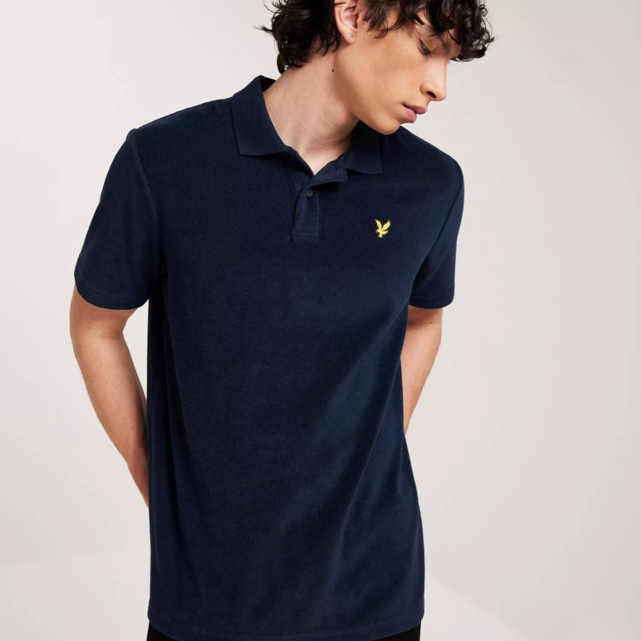 Toj Lyle & Scott | Towelling Polo Shirt Dark Navy