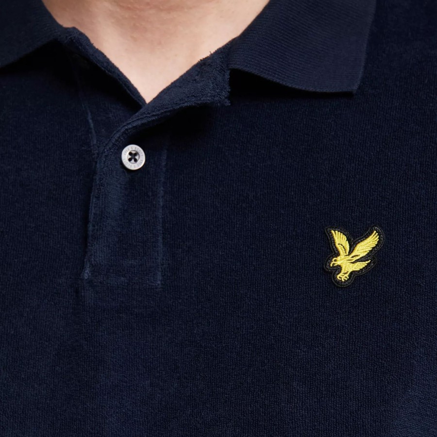 Toj Lyle & Scott | Towelling Polo Shirt Dark Navy