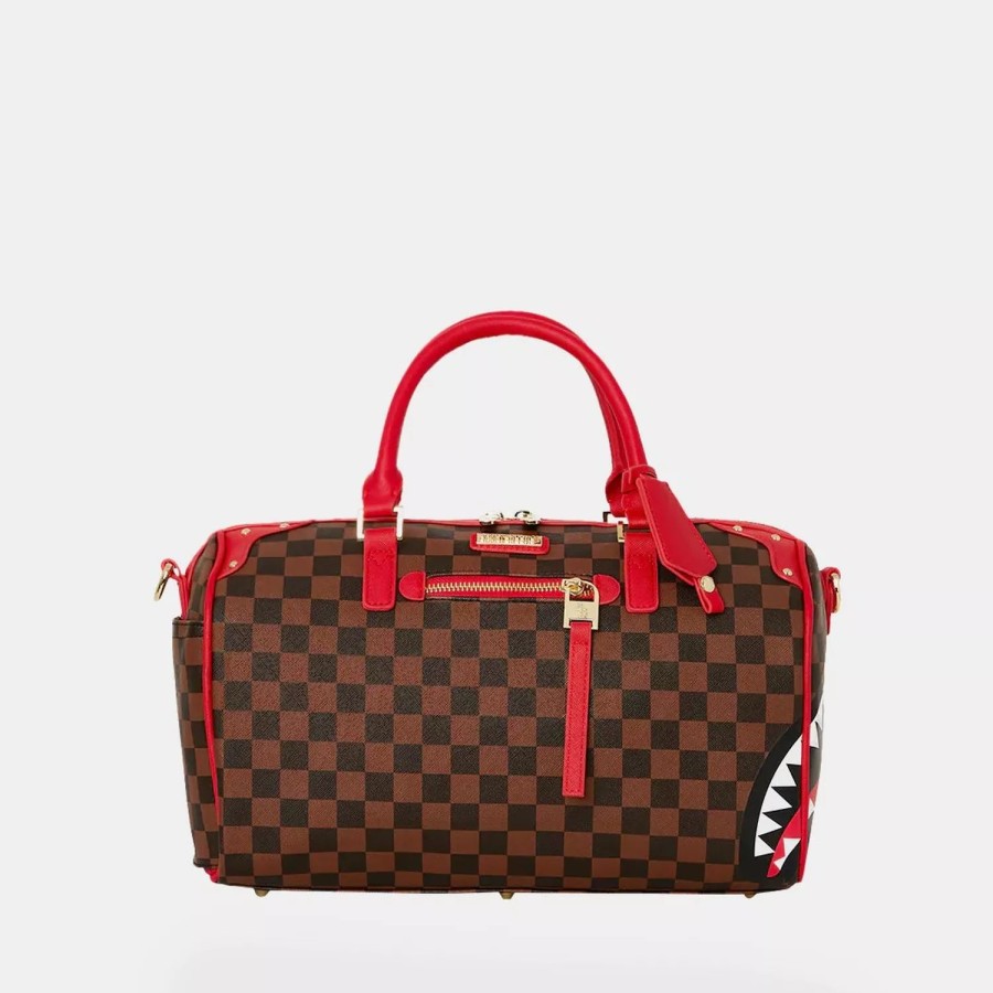 Accessories Sprayground | Red Sharks In Paris Box Mini Duffle Black/Brown