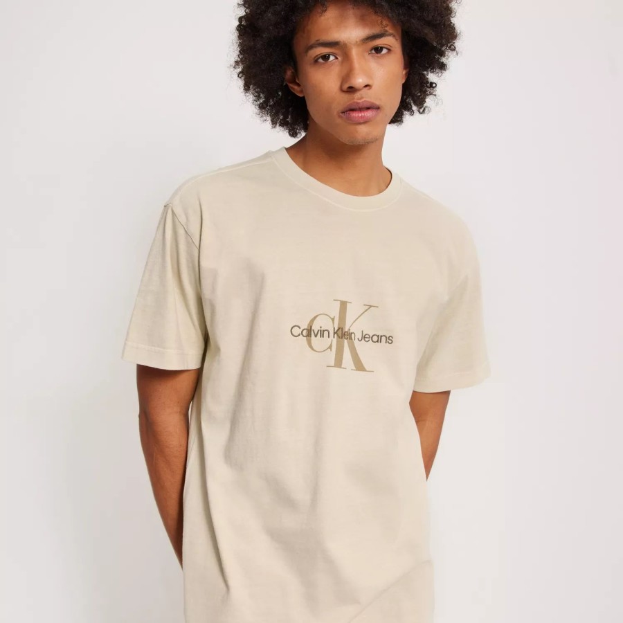 Toj Calvin Klein Jeans | Monologo Mineral Dye Tee Classic Beige