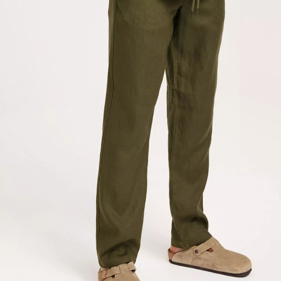 Toj Les Deux | Patrick Linen Pants Olive Night