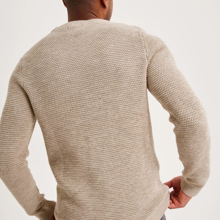 Toj Selected Homme | Slhvince Ls Knit Bubble Crew Neck N Pure Cashmere Angoratwist