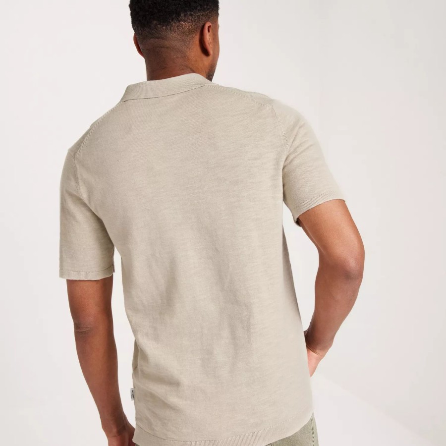 Toj Only & Sons | Onsace 12 Slub Ss Polo Knit Pumice Stone