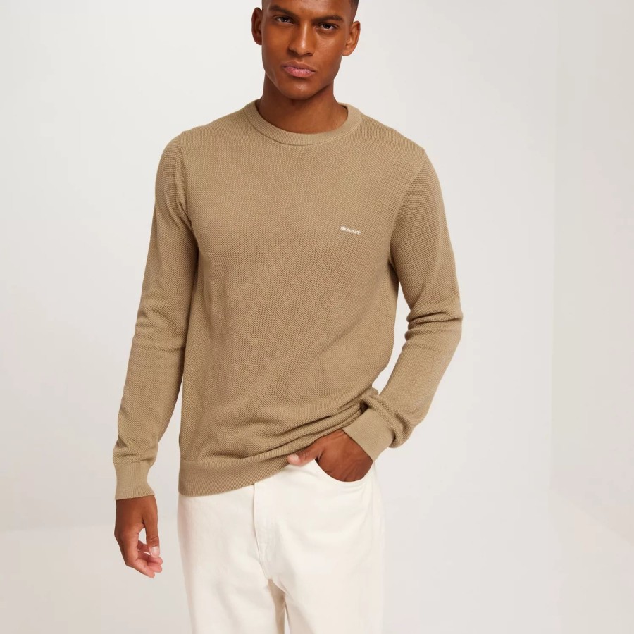 Toj Gant | Cotton Pique C-Neck Khaki