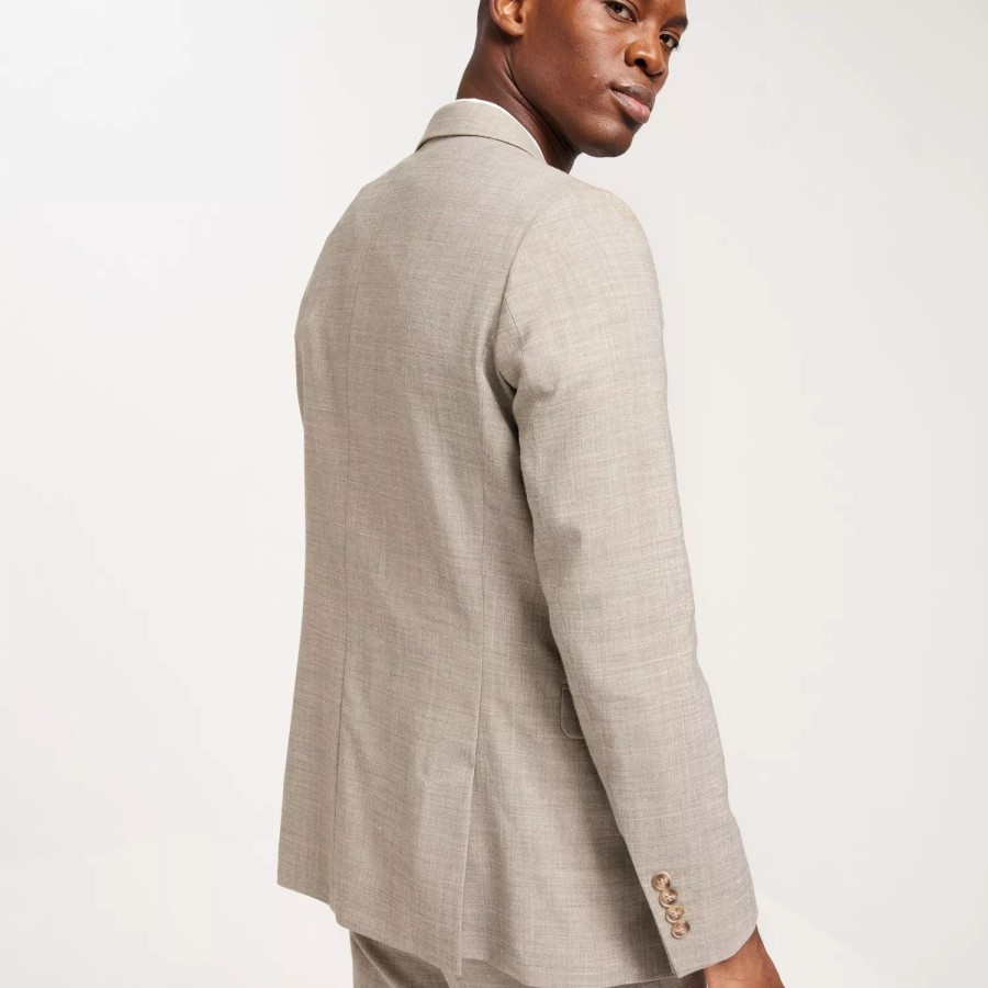 Toj Selected Homme | Slhslim-Oasis Linen Blz Noos Sand