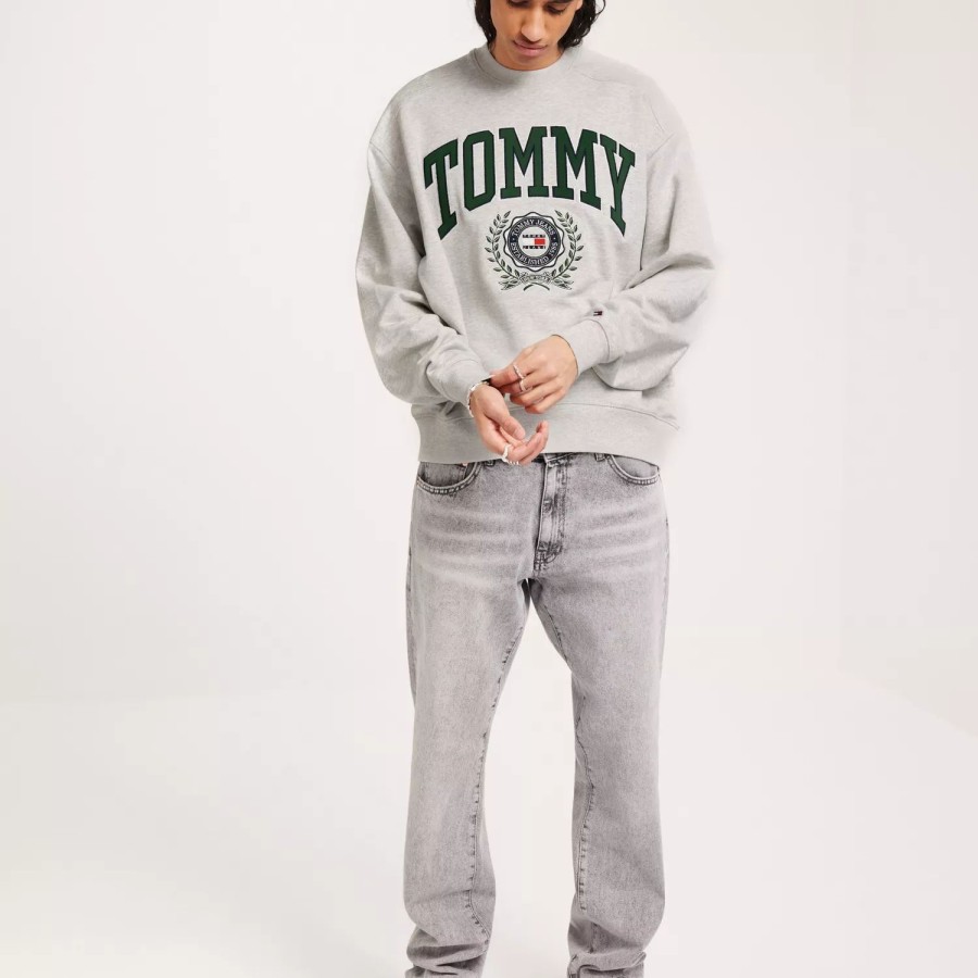 Toj Tommy Jeans | Tjm Boxy College Graphic Crew Silver Grey