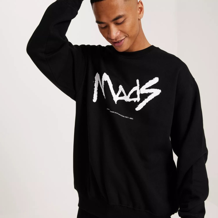 Toj Mads N酶rgaard | Soft Hawk Mads Crew Sweat Black