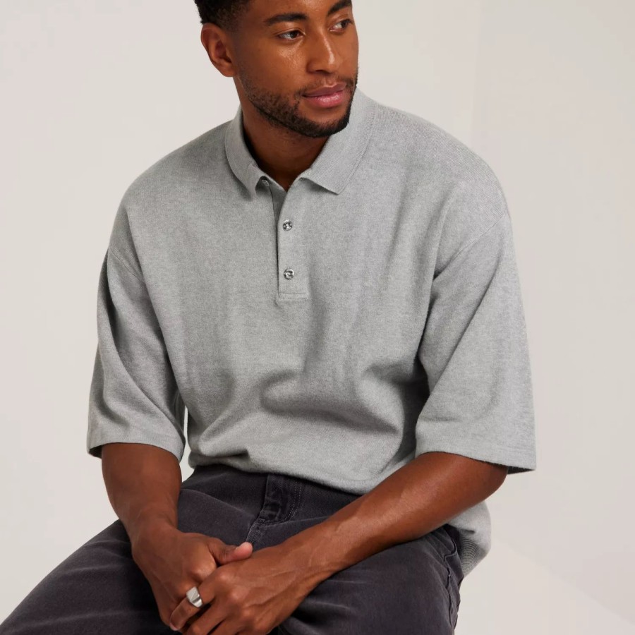 Toj Jack & Jones | Jcotwill Knit Polo Ss Light Grey Melange