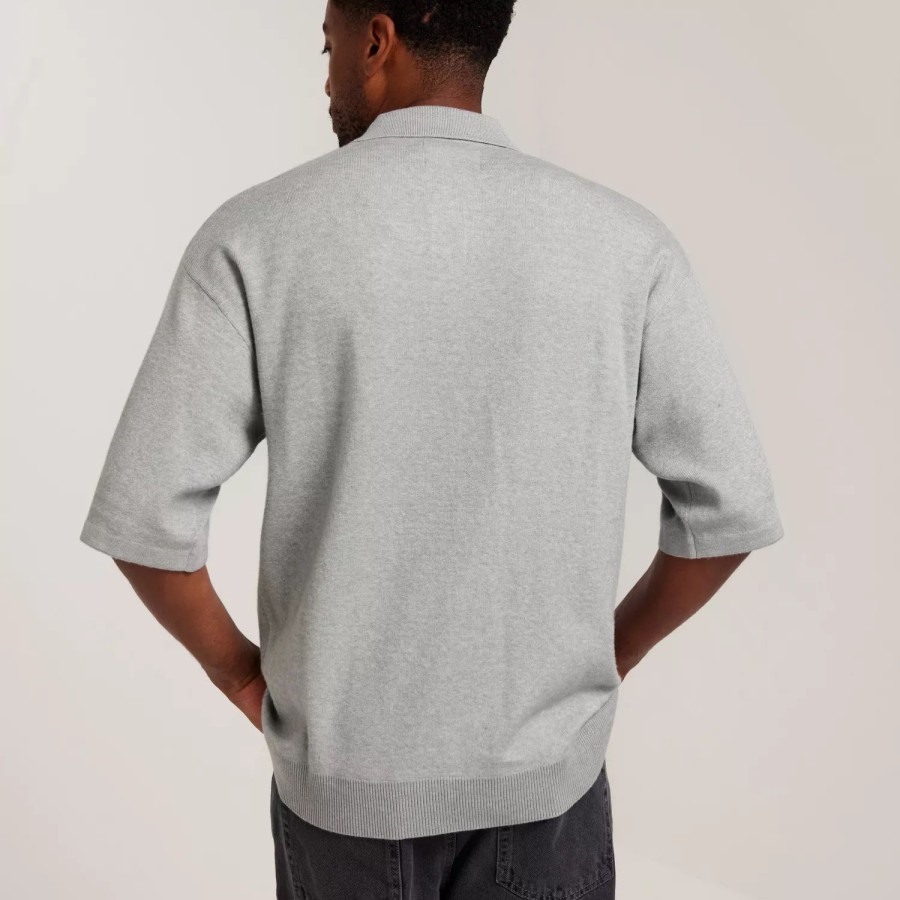 Toj Jack & Jones | Jcotwill Knit Polo Ss Light Grey Melange