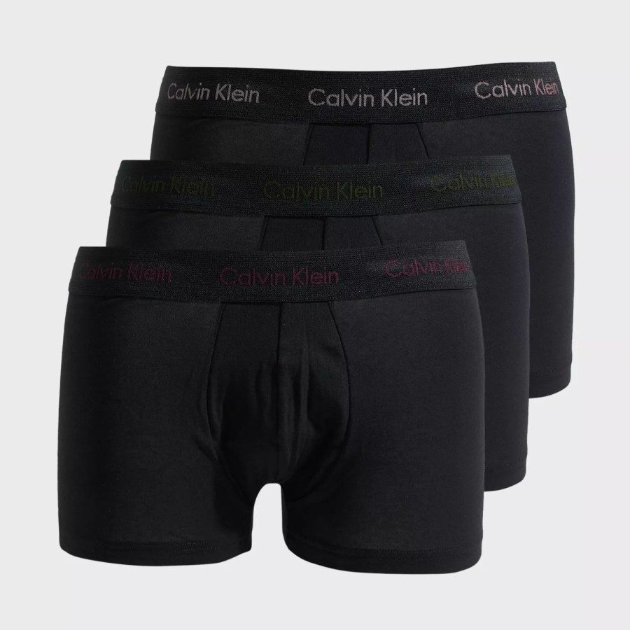 Toj Calvin Klein Underwear | Low Rise Trunk 3Pk B-Woodrose, Fld Olv, Deep Rouge Lg