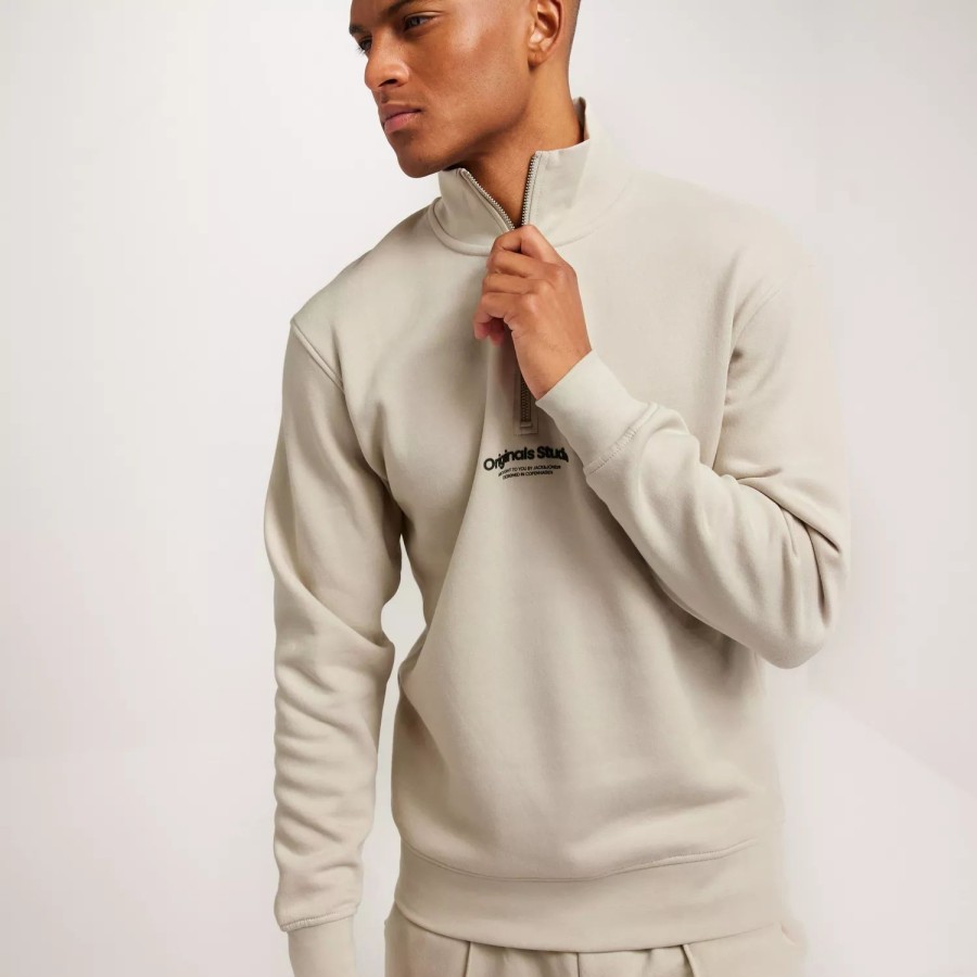 Toj Jack & Jones | Jorvesterbro Sweat Quarter Zip Hn N Moonbeam