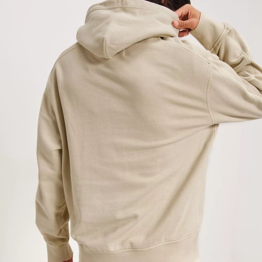 Toj Calvin Klein Jeans | Monologo Mineral Dye Hoodie Classic Beige