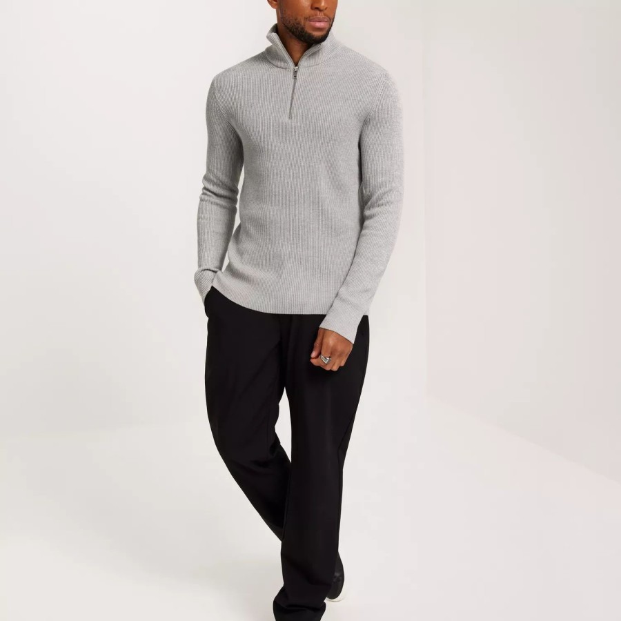 Toj Jack & Jones | Jprccperfect Knit Half Zip Sn Cool Grey Melange