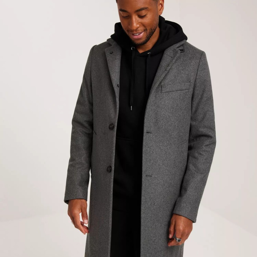 Toj J Lindeberg | Holger Melton Coat Grey Melange