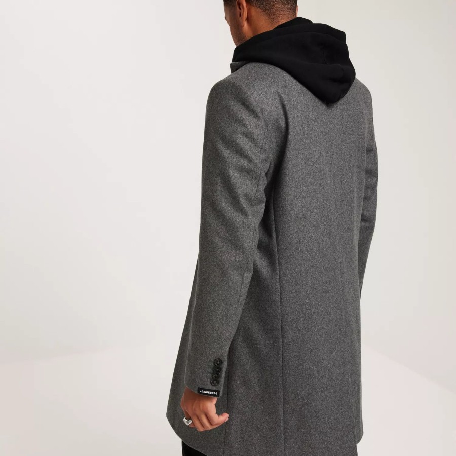 Toj J Lindeberg | Holger Melton Coat Grey Melange