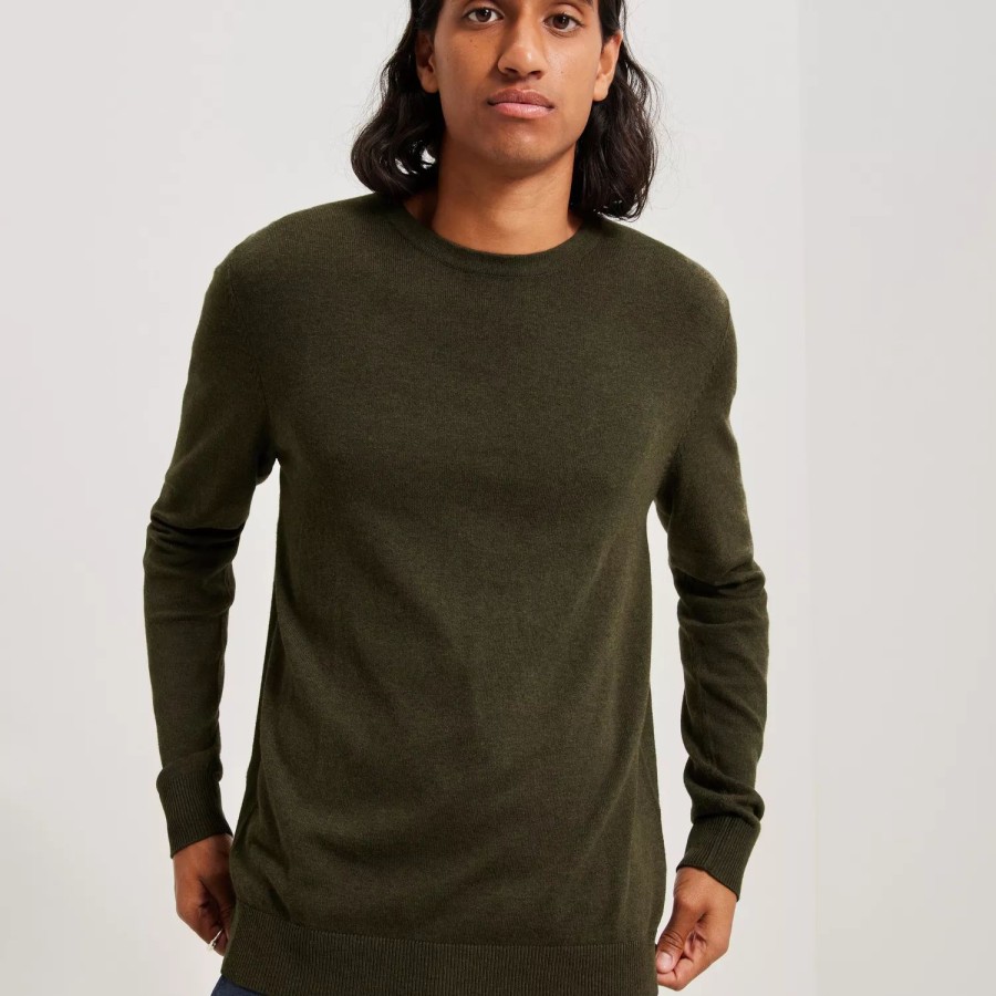 Toj Jack & Jones | Jjeemil Knit Crew Neck Noos Olive Night Melange