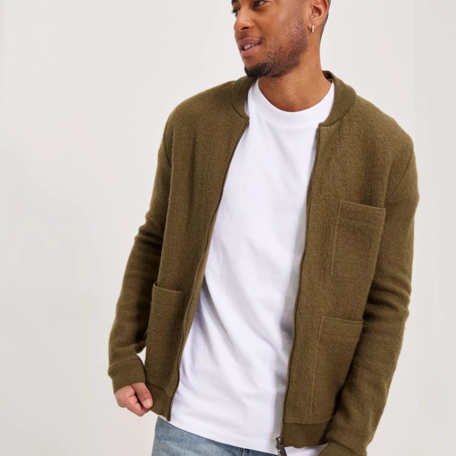 Toj Selected Homme | Slhnealy Knit Bomber Ex Coffee Liqueur