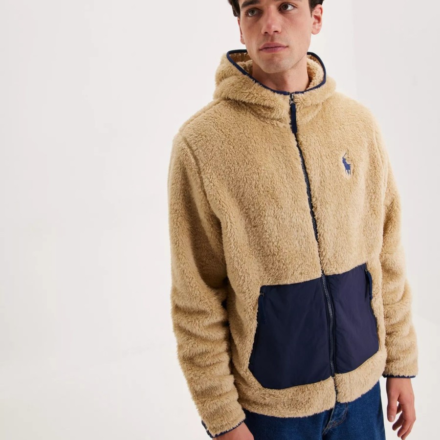 Toj Polo Ralph Lauren | Long Sleeve-Full Zip Sand Dune/Newport Navy