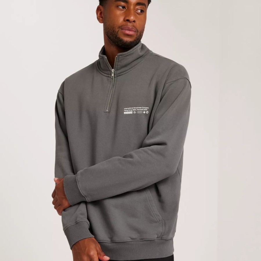 Toj Woodbird | Wblass Tech Half-Zip Grey