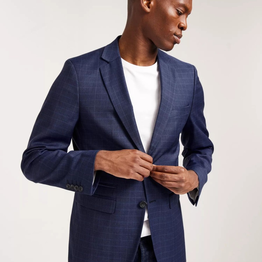 Toj Selected Homme | Slhslim-Neil Chk Blz B Noos Navy Blazer Check