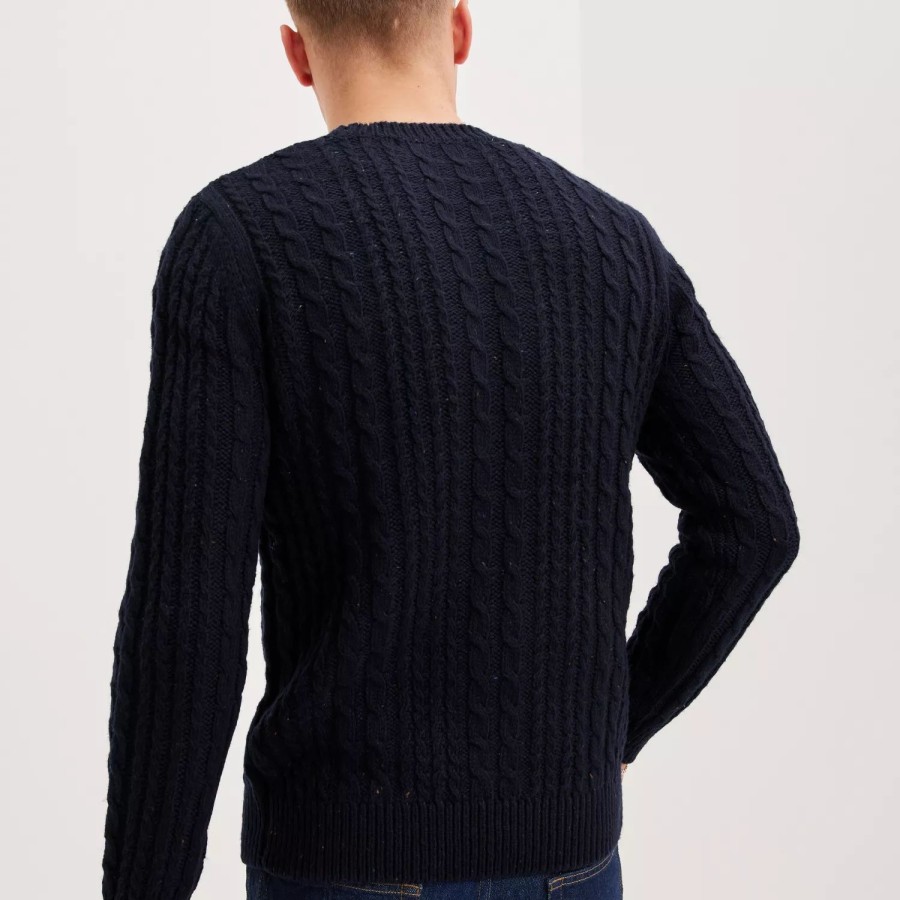 Toj Selected Homme | Slhhenry Ls Knit Cable Crew Neck W Sky Captain