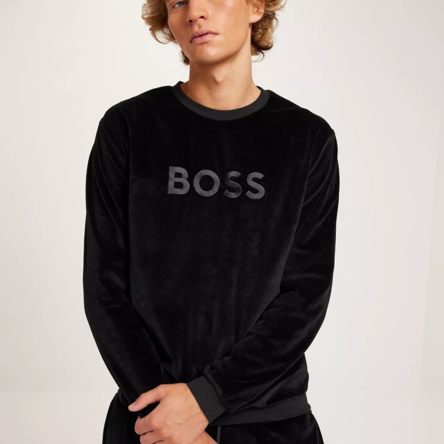 Toj BOSS | Velour Sweatshirt 10169063 04 Black