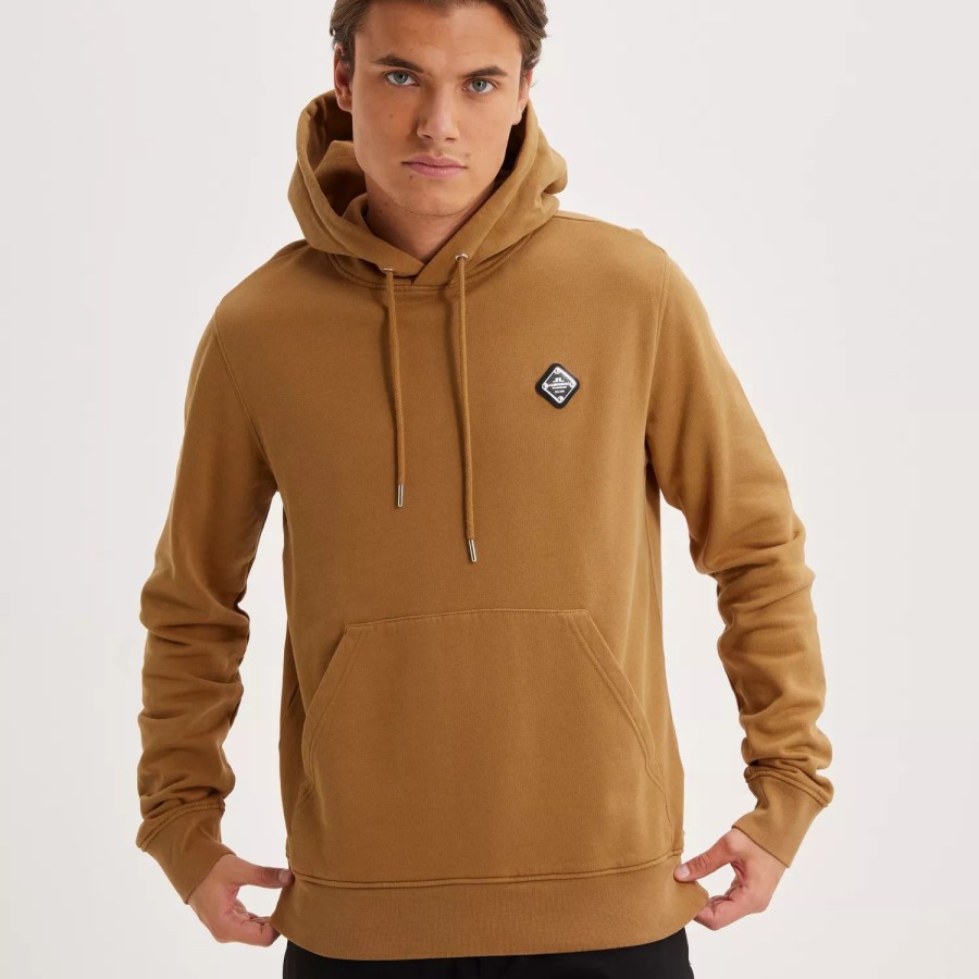 Toj J Lindeberg | Throw Patch Hoodie Chipmunk