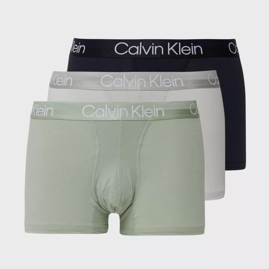 Toj Calvin Klein Underwear | Trunk 3Pk Galaxy Gry, Night Sky, Frosted Fern