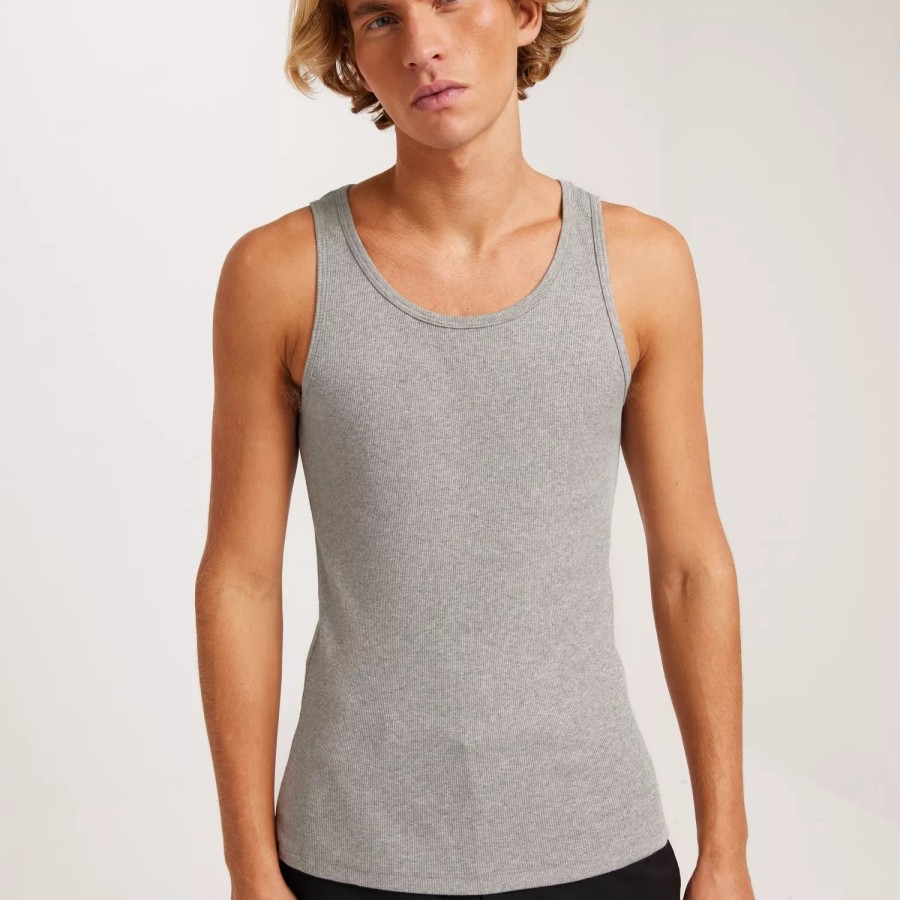 Toj Bread & Boxers | 2-Pack Tank Ribbed Grey Melange