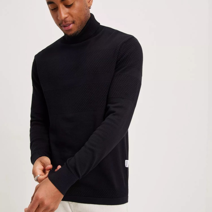 Toj Selected Homme | Slhmaine Ls Knit Roll Neck W Noos Black