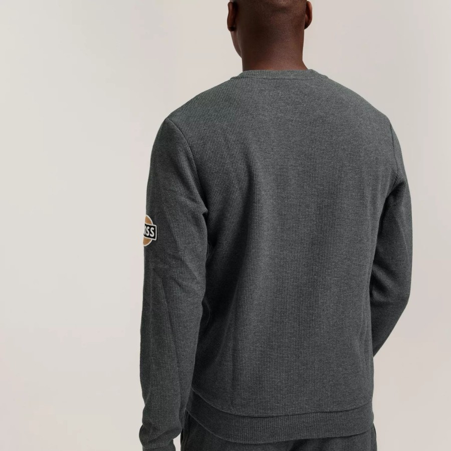 Toj BOSS | Structure Sweatshirt 10251673 01 Grey