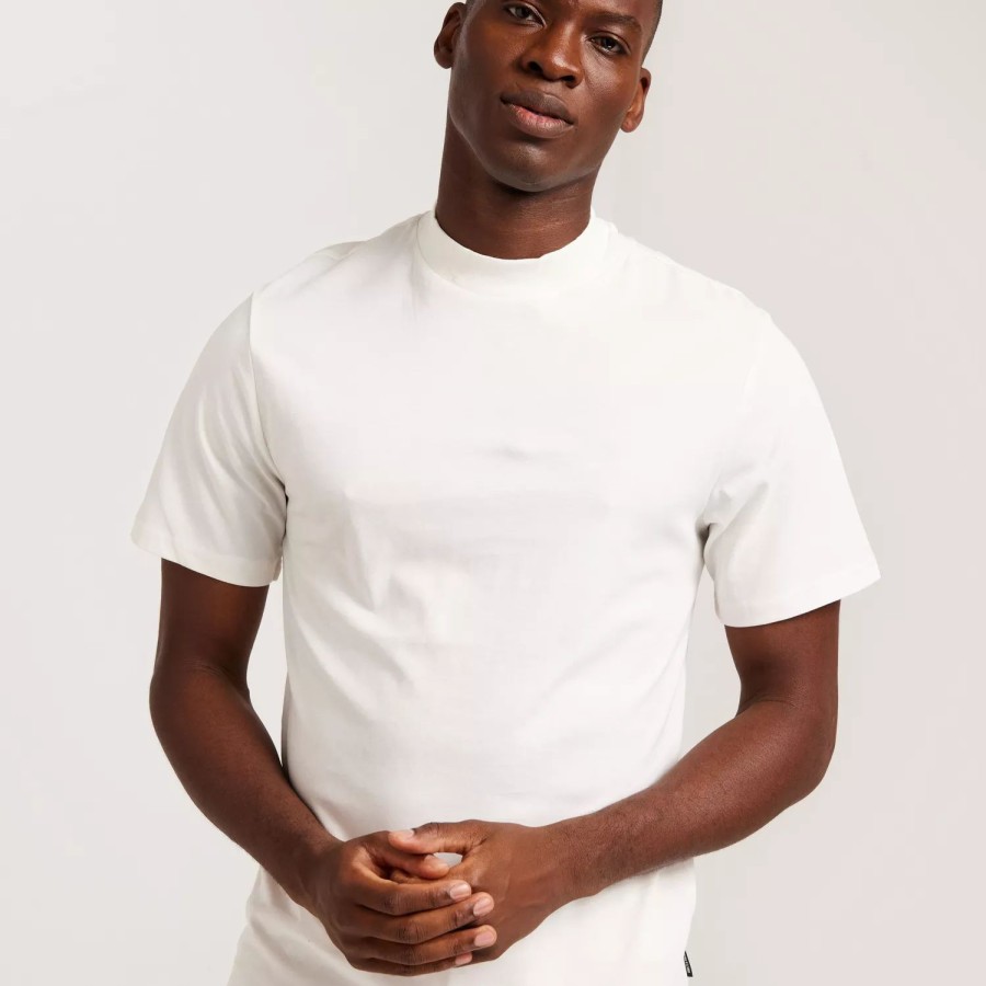 Toj Only & Sons | Onsotis Reg Mock Neck Tee Cloud Dancer