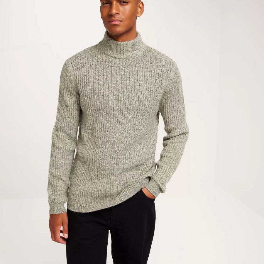 Toj Only & Sons | Onsmalaki Reg 7 High Neck Knit Silver Lining