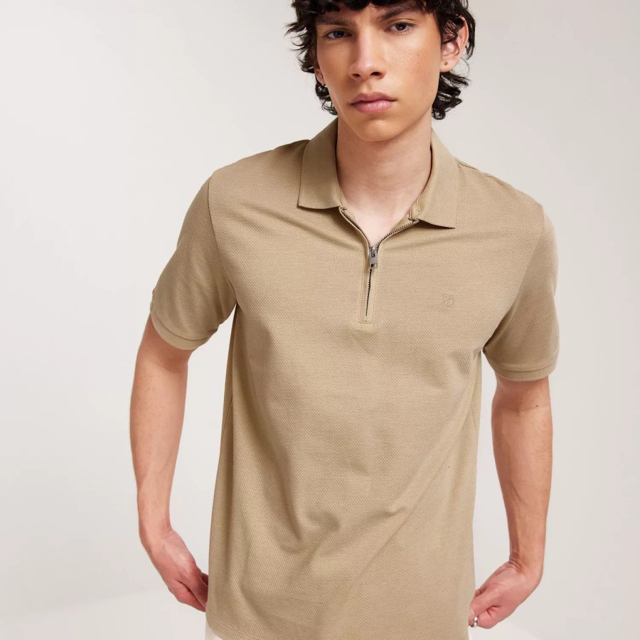 Toj Jack & Jones | Jprblascott Zip Ss Polo Sn White Pepper