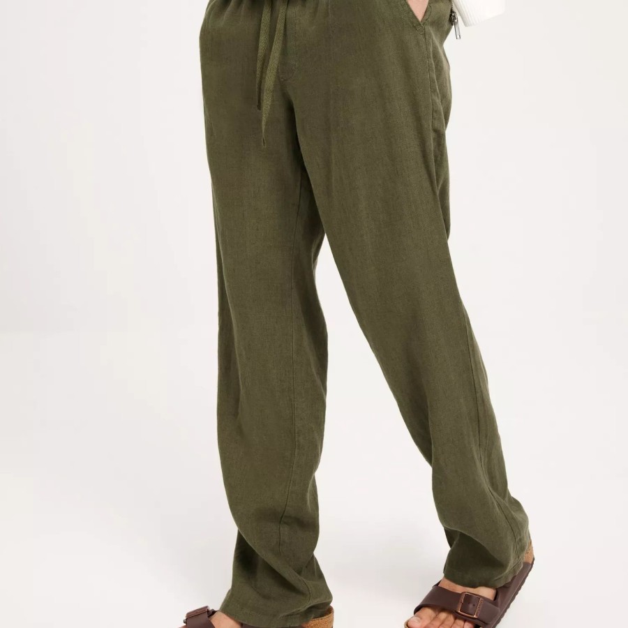 Toj Woodbird | Eik Linen Pant Army