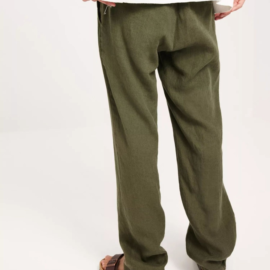 Toj Woodbird | Eik Linen Pant Army